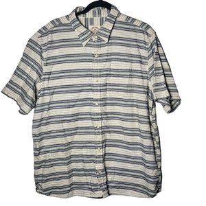 Fat Face‎ Mens Striped Short Sleeve Button Down Shirt Size XXL Casual Summer